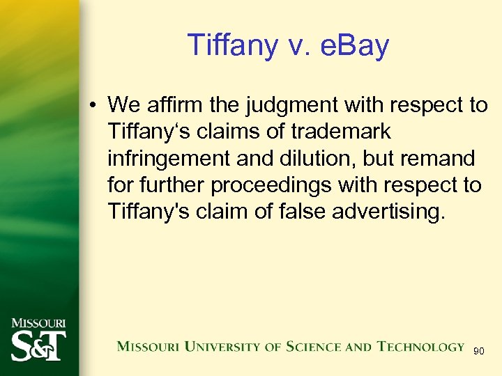 Tiffany v. e. Bay • We affirm the judgment with respect to Tiffany‘s claims