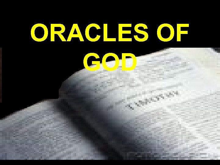 ORACLES OF GOD 