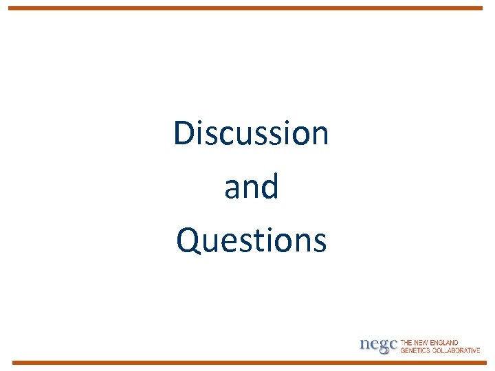 Discussion and Questions 