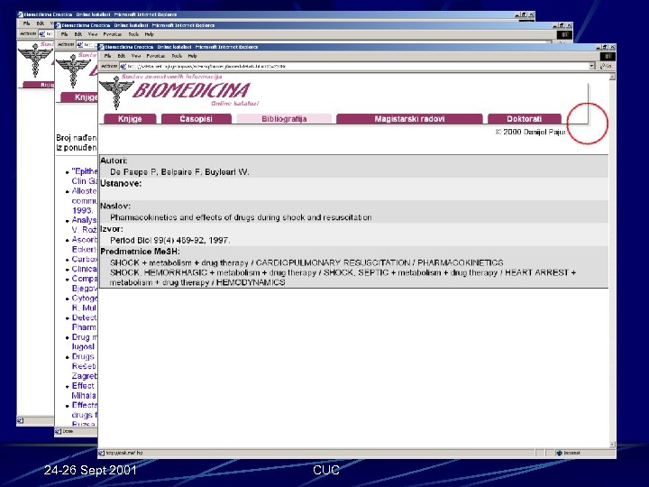 24 -26 Sept 2001 CUC 