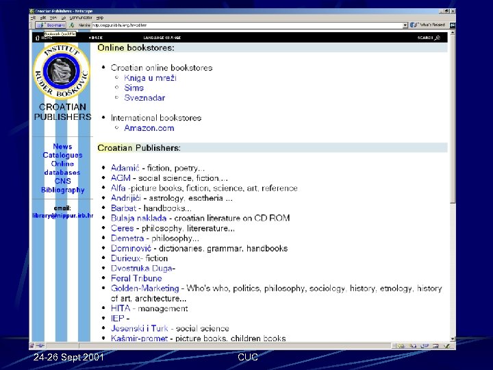 24 -26 Sept 2001 CUC 