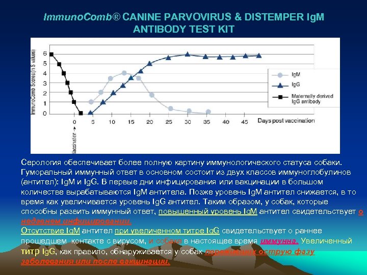 Immuno. Comb® CANINE PARVOVIRUS & DISTEMPER Ig. M ANTIBODY TEST KIT Серология обеспечивает более
