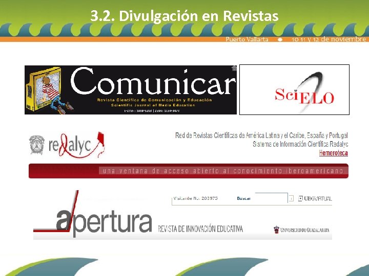 3. 2. Divulgación en Revistas 
