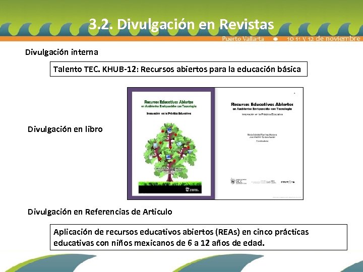 3. 2. Divulgación en Revistas Divulgación interna Talento TEC. KHUB-12: Recursos abiertos para la