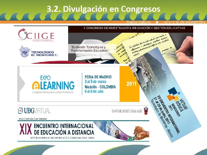 3. 2. Divulgación en Congresos 