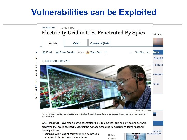 Vulnerabilities can be Exploited 