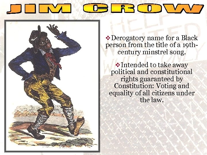 social reality v. Derogatory name for a Black person from the title of a