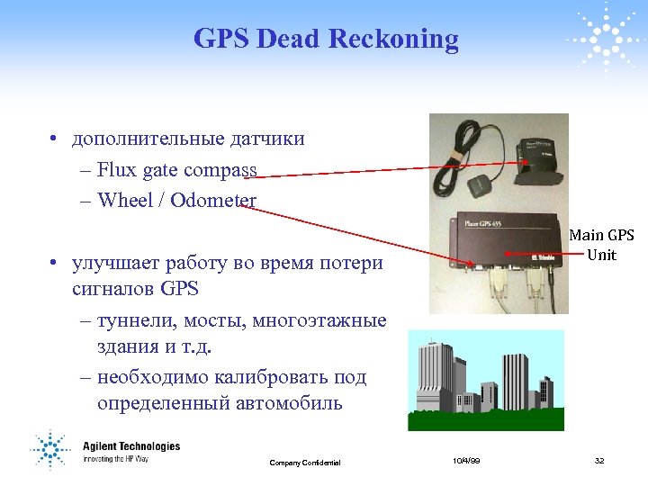 GPS Dead Reckoning • дополнительные датчики – Flux gate compass – Wheel / Odometer