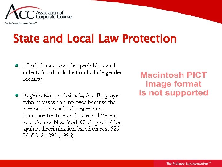 Page 35 State and Local Law Protection 10 of 19 state laws that prohibit