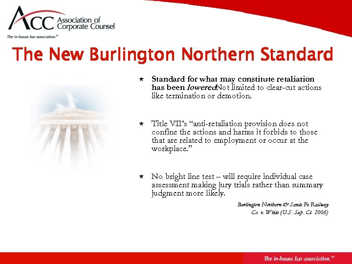 Page 50 The New Burlington Northern Standard « Standard for what may constitute retaliation