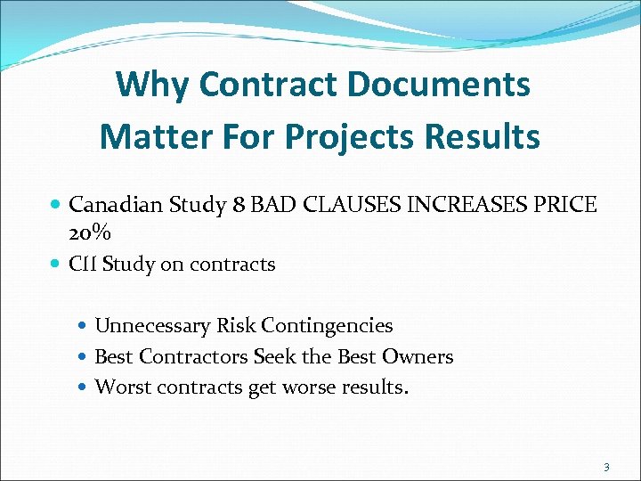 Why Contract Documents Matter For Projects Results Canadian Study 8 BAD CLAUSES INCREASES PRICE