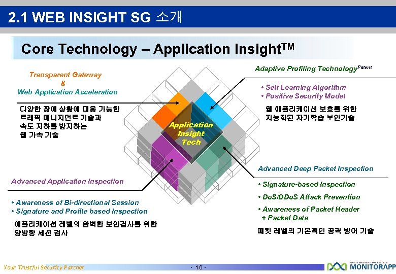 2. 1 WEB INSIGHT SG 소개 Core Technology – Application Insight. TM Adaptive Profiling