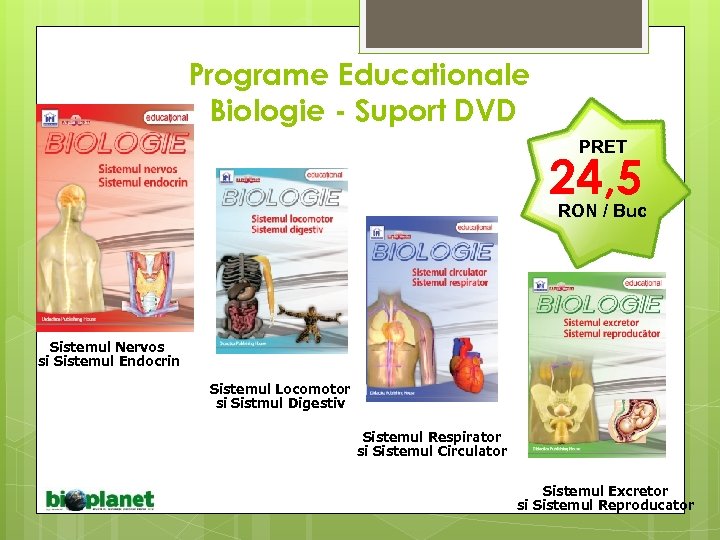 Programe Educationale Biologie - Suport DVD PRET 24, 5 RON / Buc Sistemul Nervos