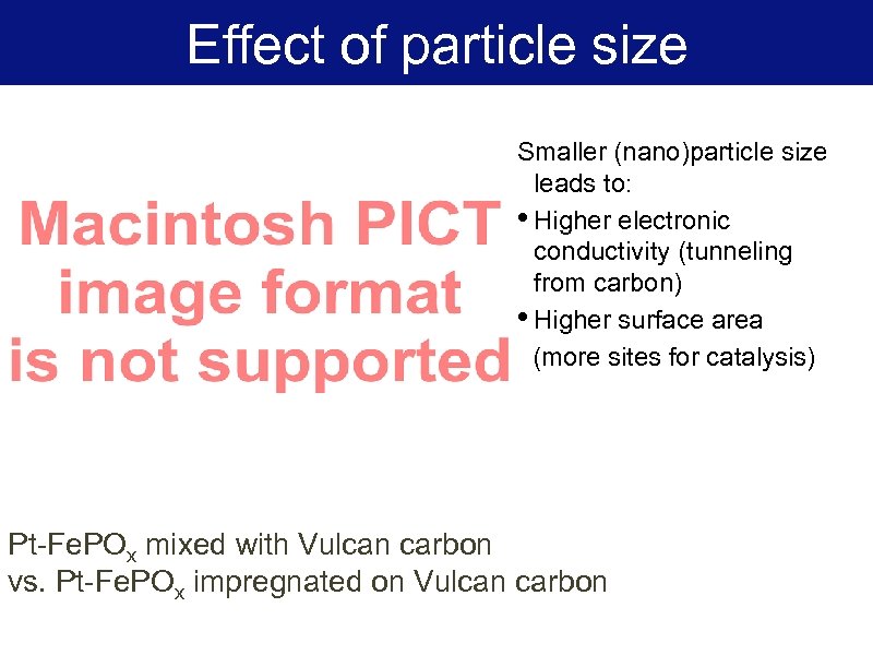 Effect of particle size Smaller (nano)particle size leads to: • Higher electronic conductivity (tunneling