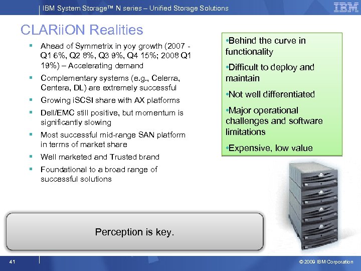 IBM System Storage™ N series – Unified Storage Solutions CLARii. ON Realities § Ahead