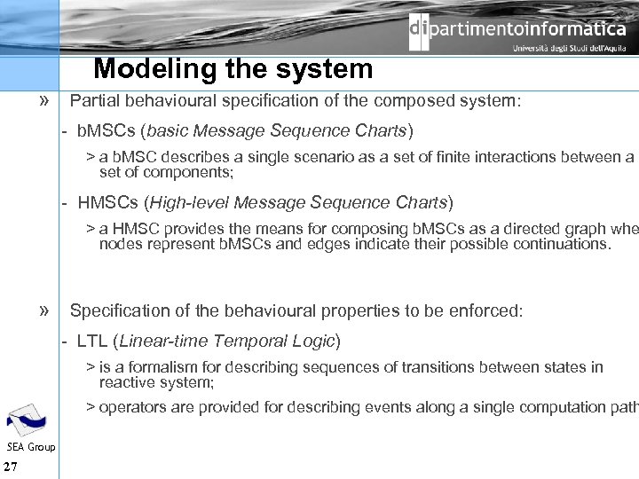 Modeling the system » Partial behavioural specification of the composed system: b. MSCs (basic
