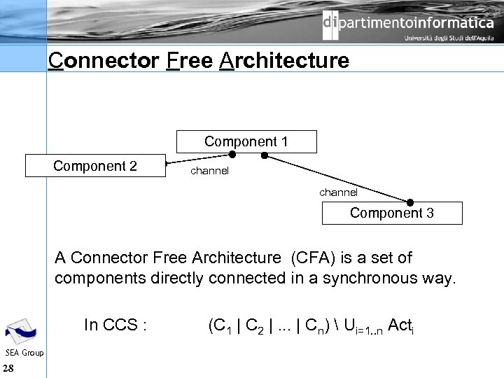 Connector Free Architecture Component 1 Component 2 channel Component 3 A Connector Free Architecture