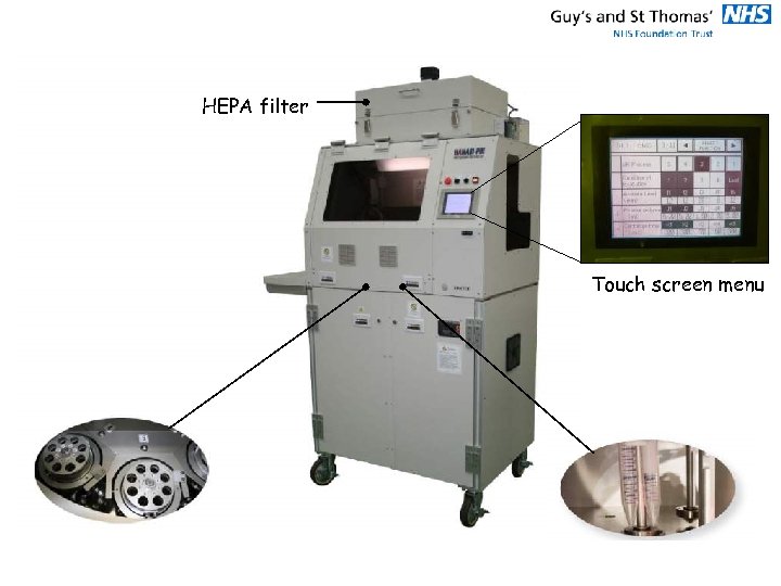HEPA filter Touch screen menu 