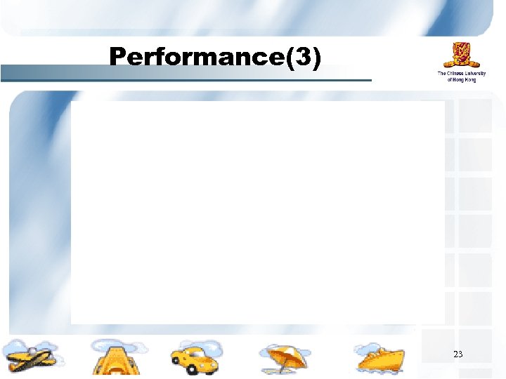 Performance(3) • Experiment 2: Round-Trip flight reservation 23 