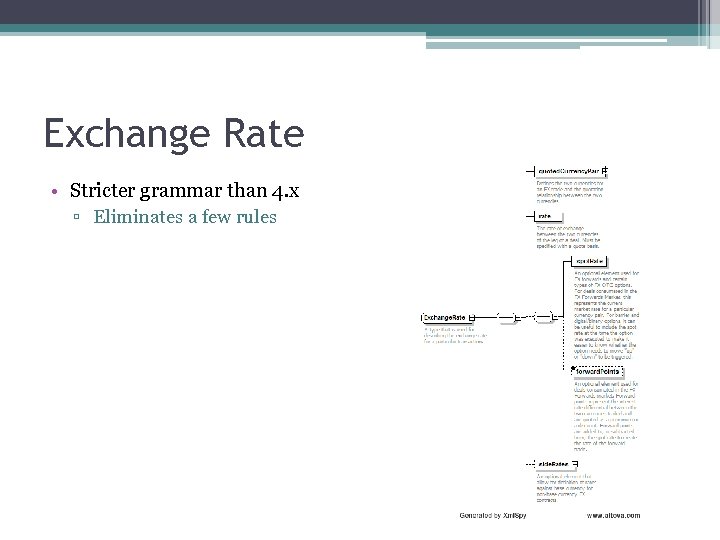 Exchange Rate • Stricter grammar than 4. x ▫ Eliminates a few rules 