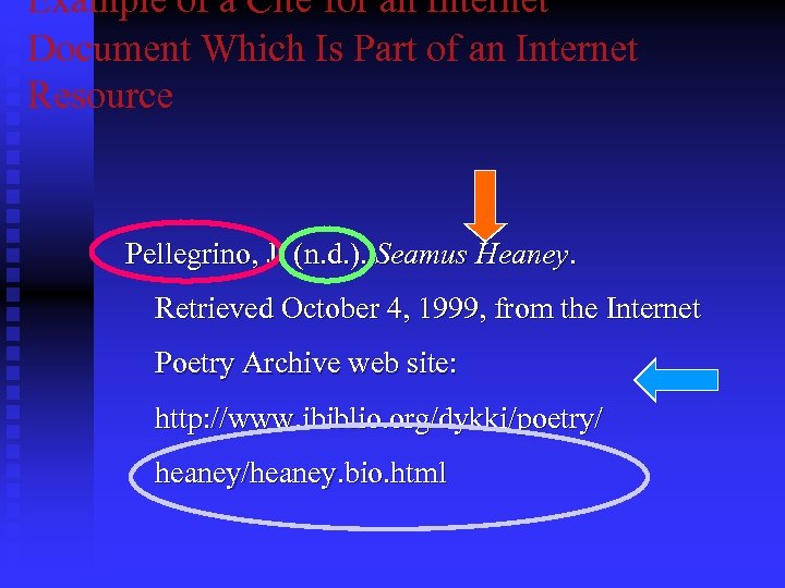 Example of a Cite for an Internet Document Which Is Part of an Internet