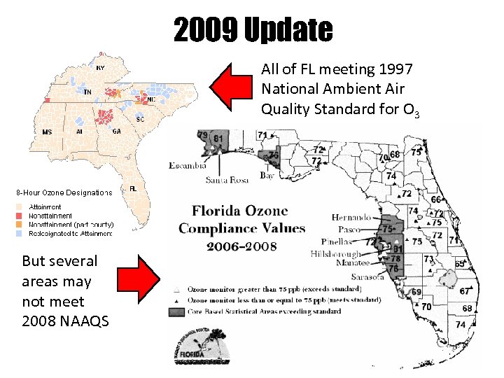 2009 Update All of FL meeting 1997 National Ambient Air Quality Standard for O