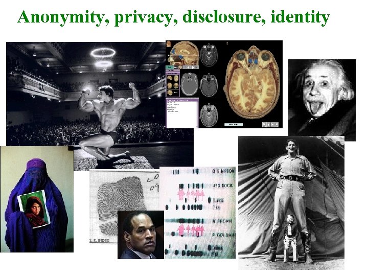 Anonymity, privacy, disclosure, identity 
