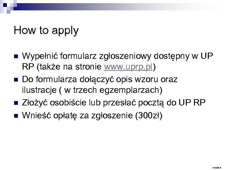 How to apply n n Wypełnić formularz zgłoszeniowy dostępny w UP RP (także na