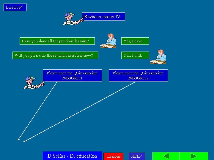 Lesson 24 Revision lesson IV Have you done all the previous lessons? Yes, I