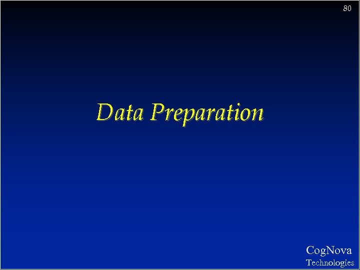 80 Data Preparation Cog. Nova Technologies 