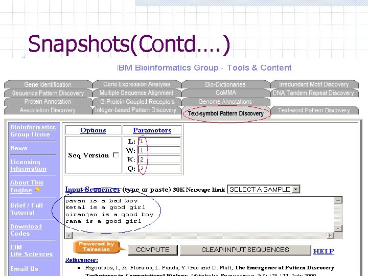 Snapshots(Contd…. ) 