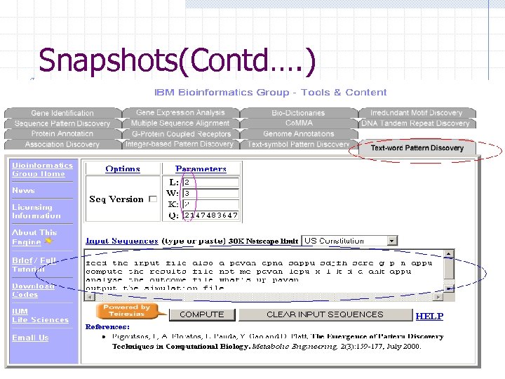 Snapshots(Contd…. ) 