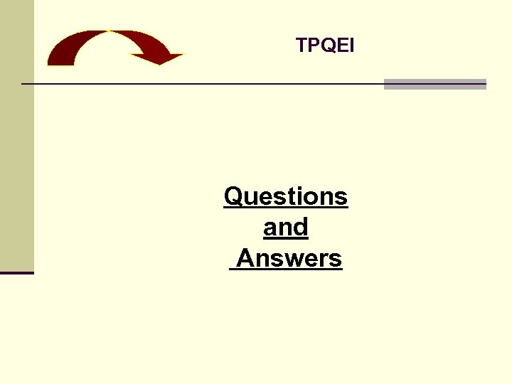 TPQEI Questions and Answers 