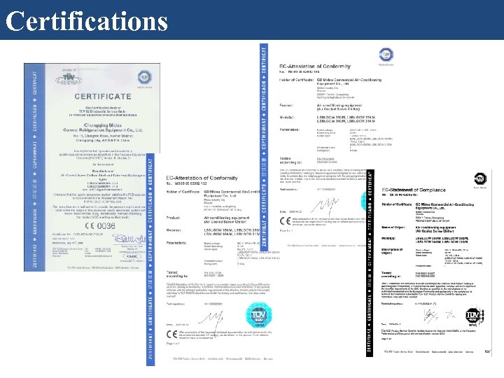 Certifications 