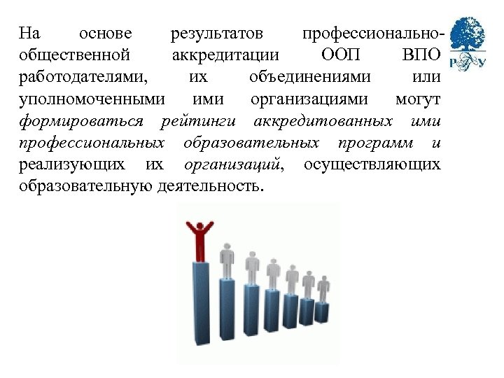 На основе результатов профессиональнообщественной аккредитации ООП ВПО работодателями, их объединениями или уполномоченными ими организациями