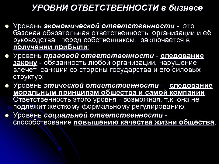 Экономическая ответ. Уровень экономической ответственности. Уровни ответственности в бизнесе. Уровни ответственности человека. Экономическая ответственность это.