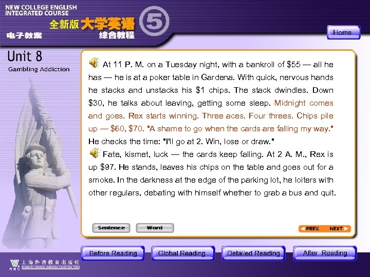 At 11 P. M. on a Tuesday night, with a bankroll of $55 —