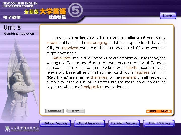 Rex no longer feels sorry for himself, not after a 29 -year losing streak