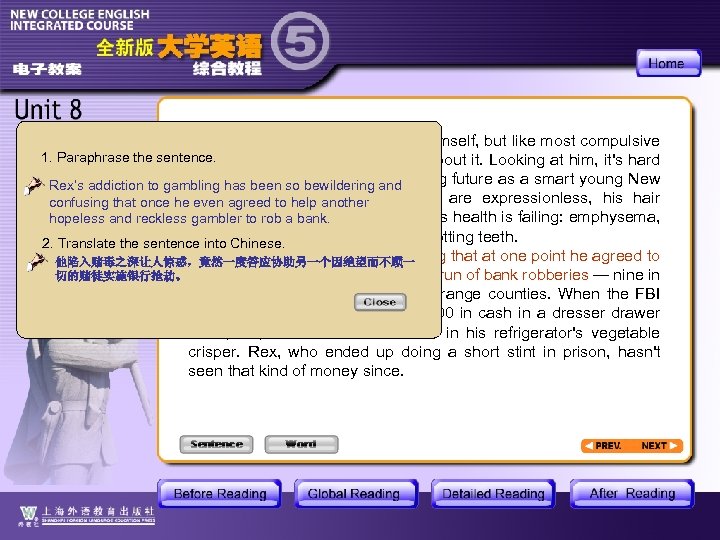 Rex Trivia is not about to kill himself, but like most compulsive 1. Paraphrase