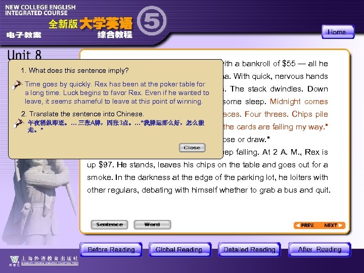 At 11 P. M. on a Tuesday night, with a bankroll of $55 —