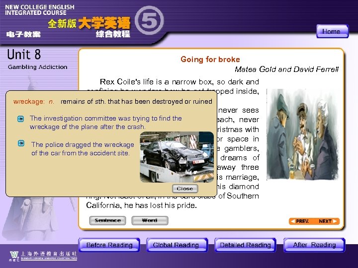 Going for broke Matea Gold and David Ferrell Rex Coile's life is a narrow