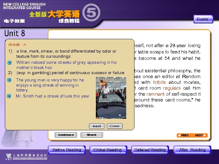 streak: n. Rex no longer feels sorry for himself, not after a 29 -year