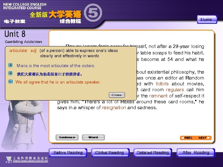 Rex no longer feels sorry for himself, not after a 29 -year losing articulate: