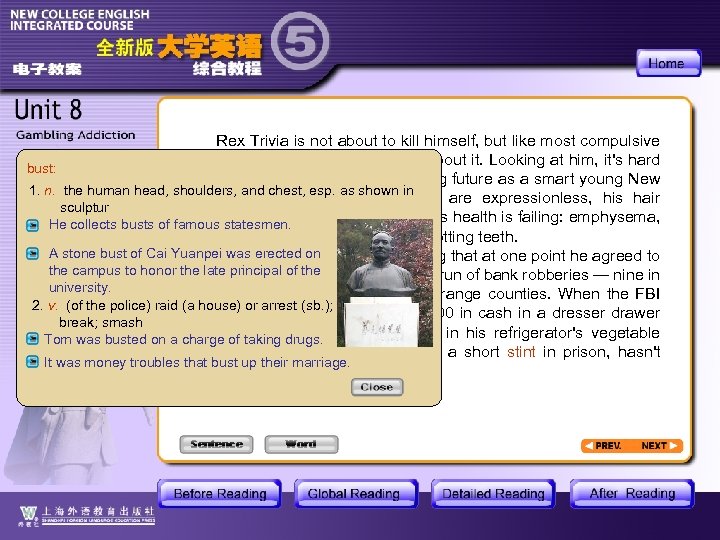 Rex Trivia is not about to kill himself, but like most compulsive gamblers, he