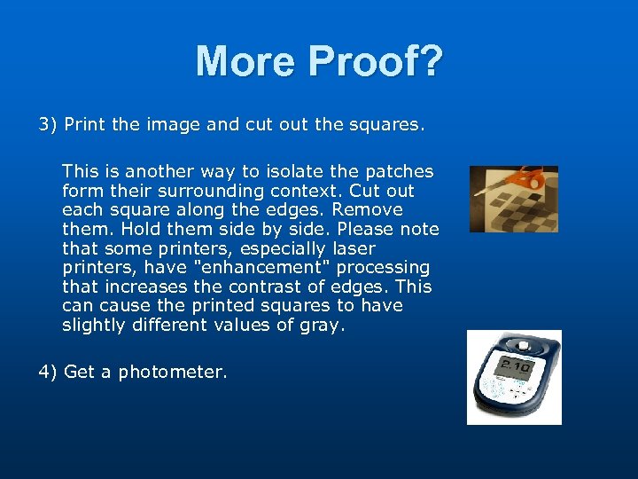 More Proof? 3) Print the image and cut out the squares. This is another