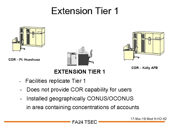 Extension Tier 1 COR – Ft. Huachuca EXTENSION TIER 1 - COR – Kelly