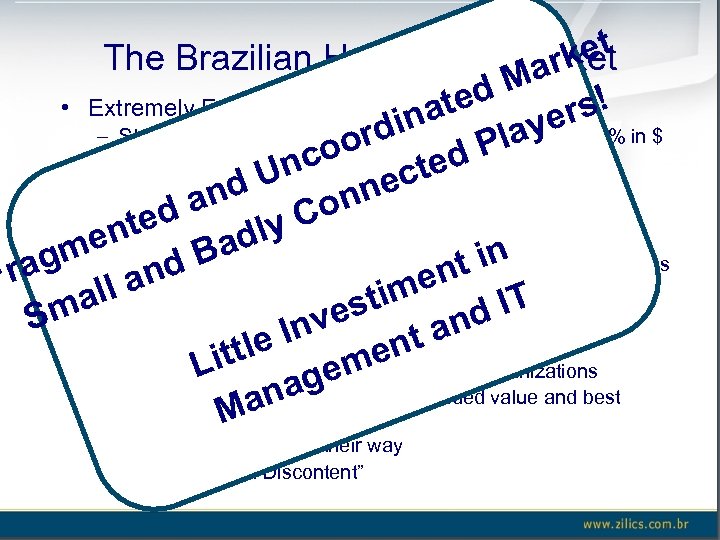 et The Brazilian Healthcare Market ark d M s! • Extremely Fragmented Market: ~