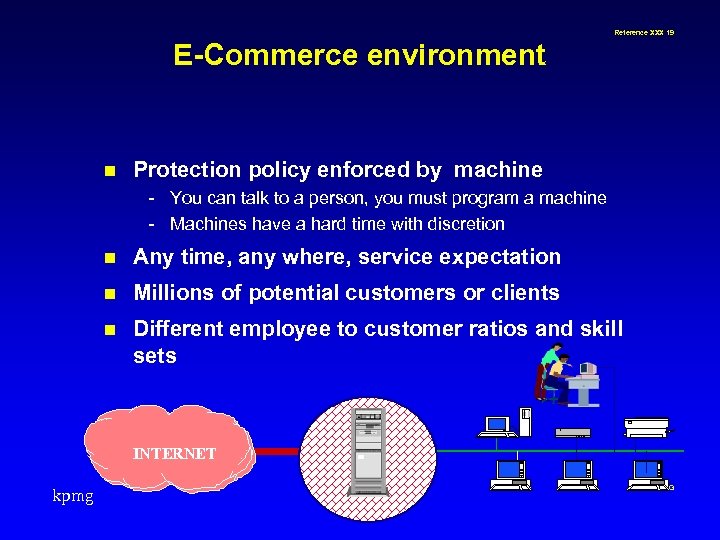 Reference XXX 19 E-Commerce environment n Protection policy enforced by machine - You can