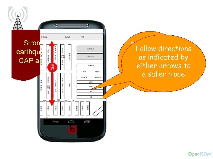 Strong earthquake CAP alert … Earthquake, Follow directions Stayindicated by as calm, Move arrows