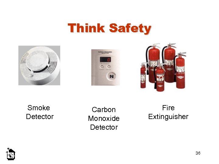 Think Safety Smoke Detector Carbon Monoxide Detector Fire Extinguisher 36 